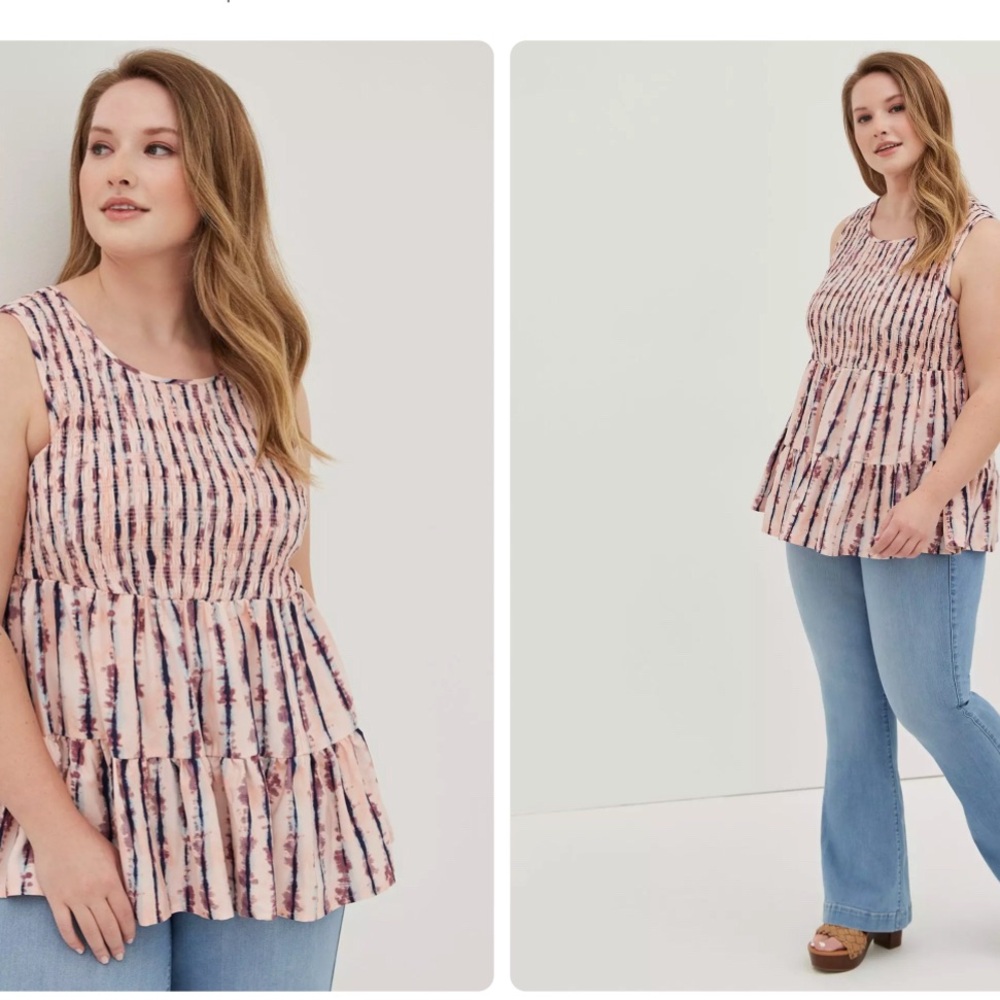 Torrid smocked tank 2X - Picture 2 of 6